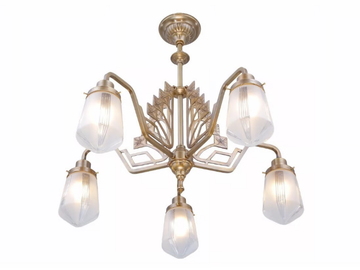 LINZ - Handmade brass chandelier by Patinas Lighting - view 3